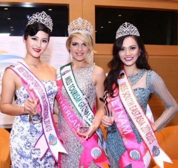 Siêu mẫu Diệu Linh giành 2 giải thưởng tại Hoa hậu du lịch quốc tế 2014