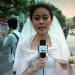 MC Trung Quốc bỏ dở đám cưới để đưa tin động đất